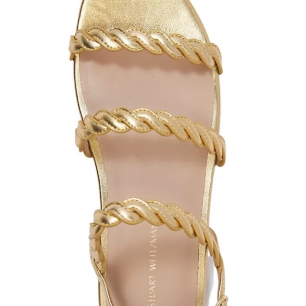 STUART WEITZMAN
Gold Twistie Flat Sandals- Luxury - Picture 4 of 6